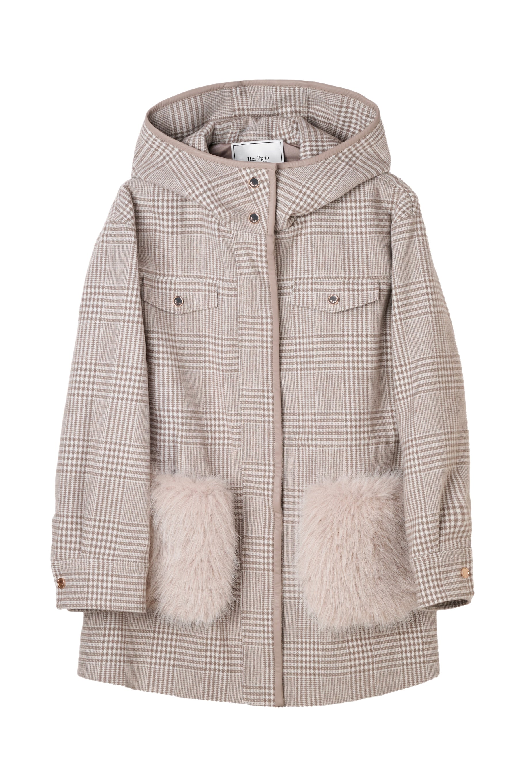 【10月下旬発送】Faux Fur Pocket Hooded Coat