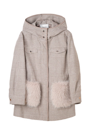 【10月下旬発送】Faux Fur Pocket Hooded Coat