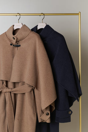【10月下旬発送】Wool Rever Layered Cape Coat