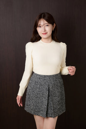 Sculpted Sleeve Knit Top