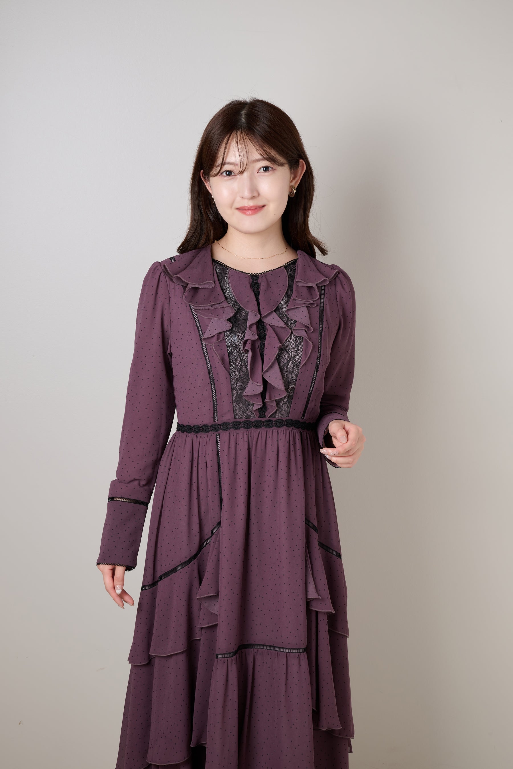Vivica Polka-Dot Ruffled Dress