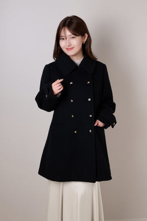 Wool-Blend Tailored Peacoat