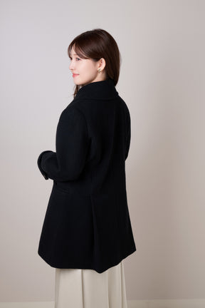 Wool-Blend Tailored Peacoat