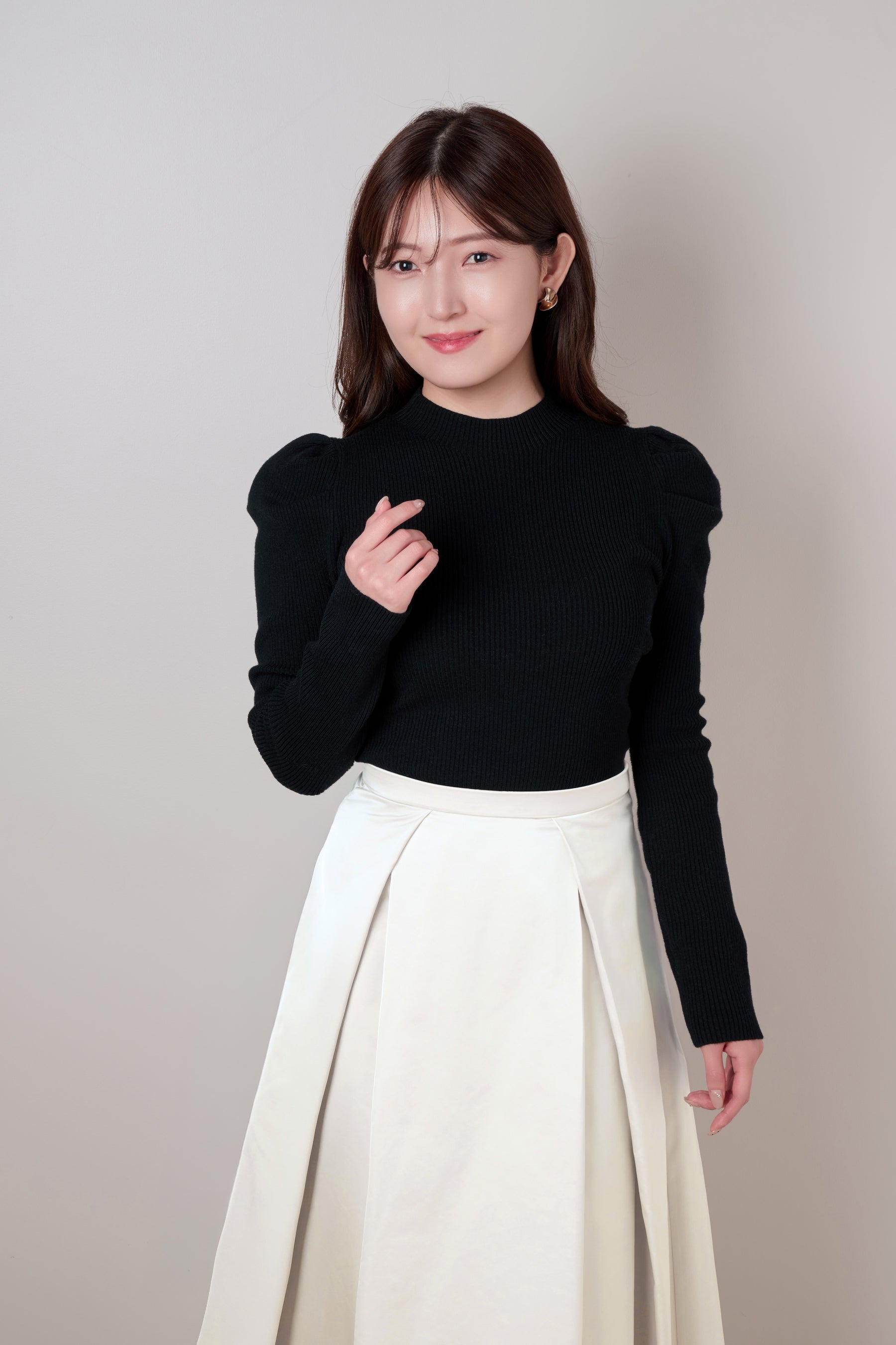 Sculpted Sleeve Rib Knit Top