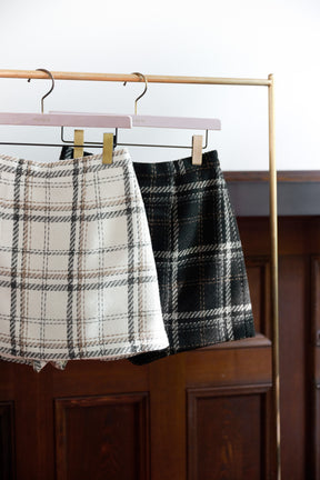 Tweed Check Mini Skort