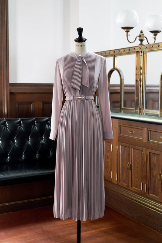 Viola Bow Pleated Dress