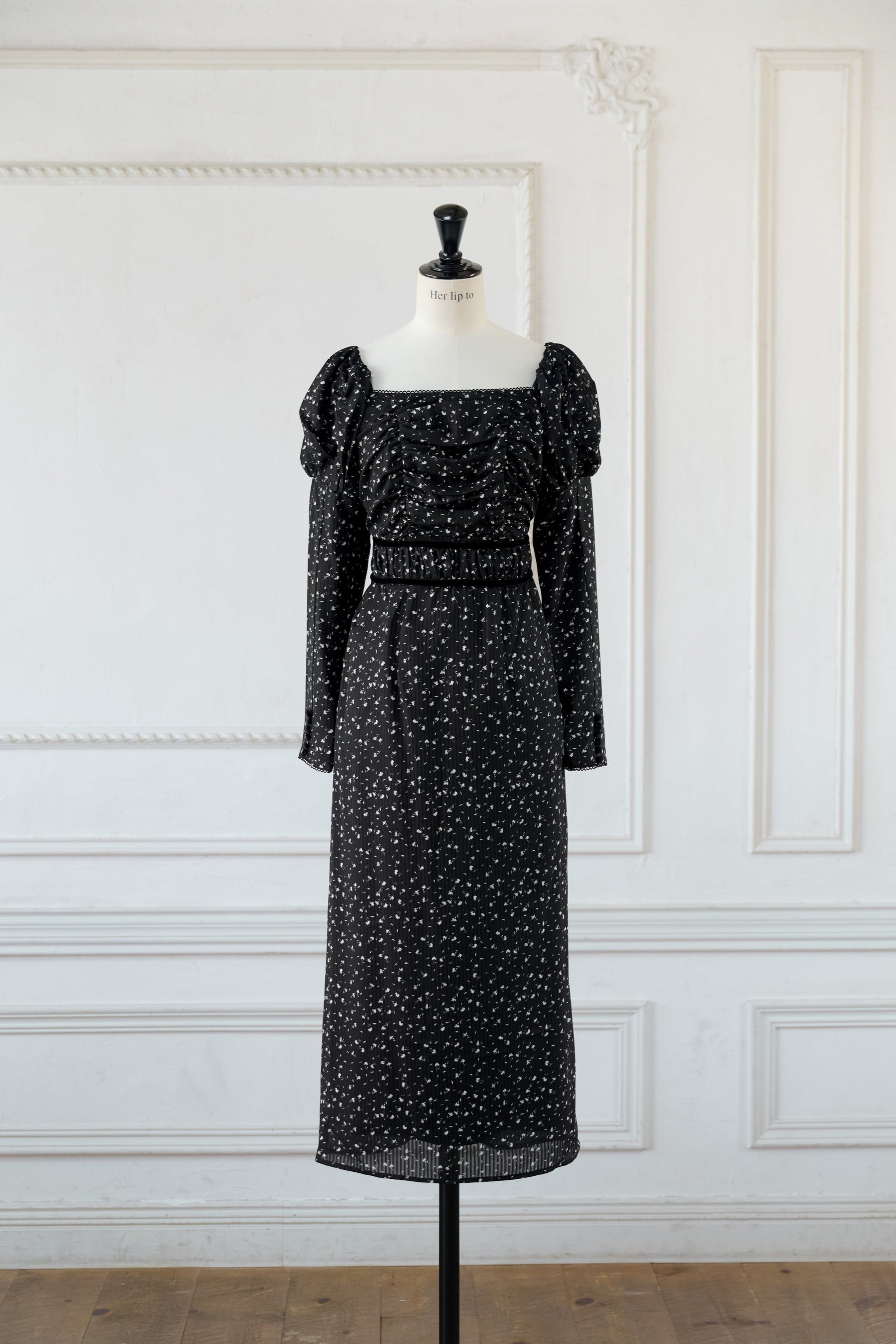 【10月上旬発送】Capucine Bloom Sleeve Chiffon Dress
