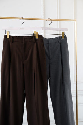 Romy Wool-Blend Tuck Pants