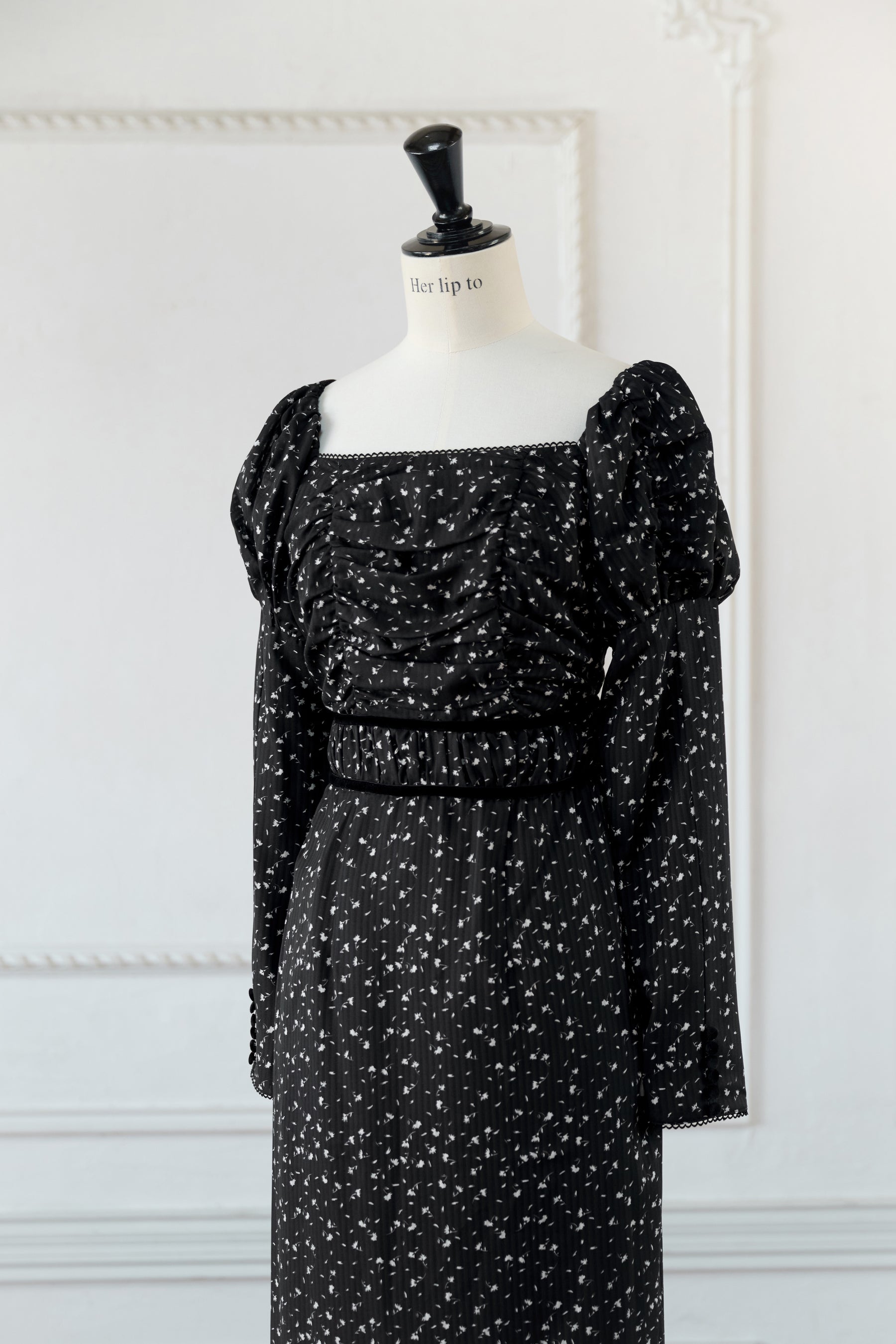 【10月上旬発送】Capucine Bloom Sleeve Chiffon Dress