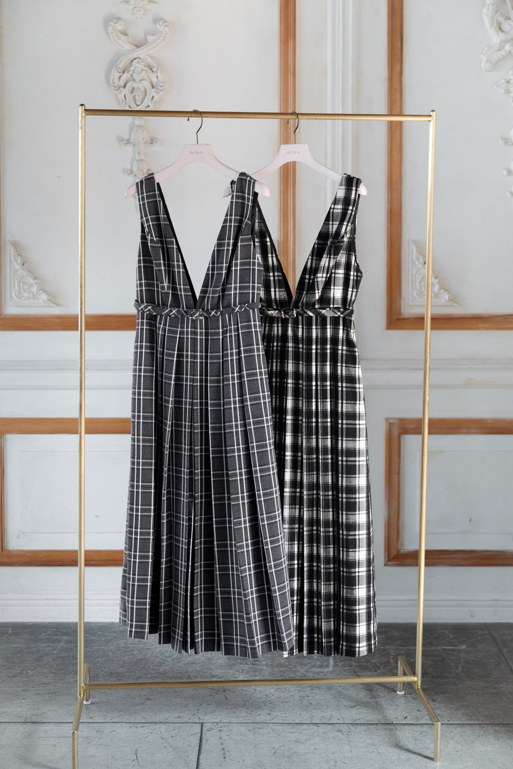 【新色】Classic Plaid Jumper Dress