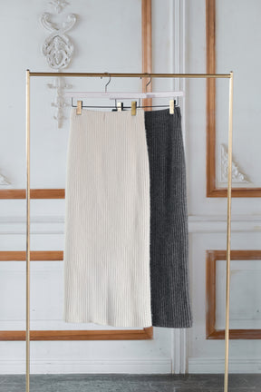 【10月中旬発送】Lydie Ribbed Knit Skirt