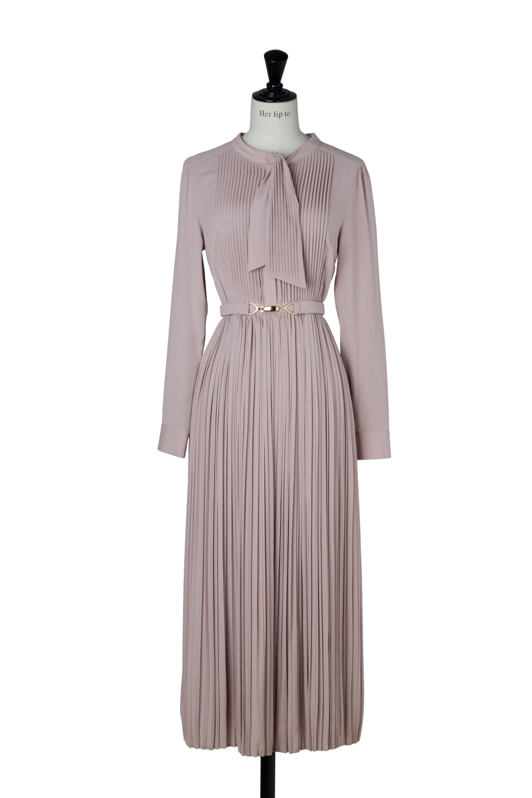 Viola Bow Pleated Dress
