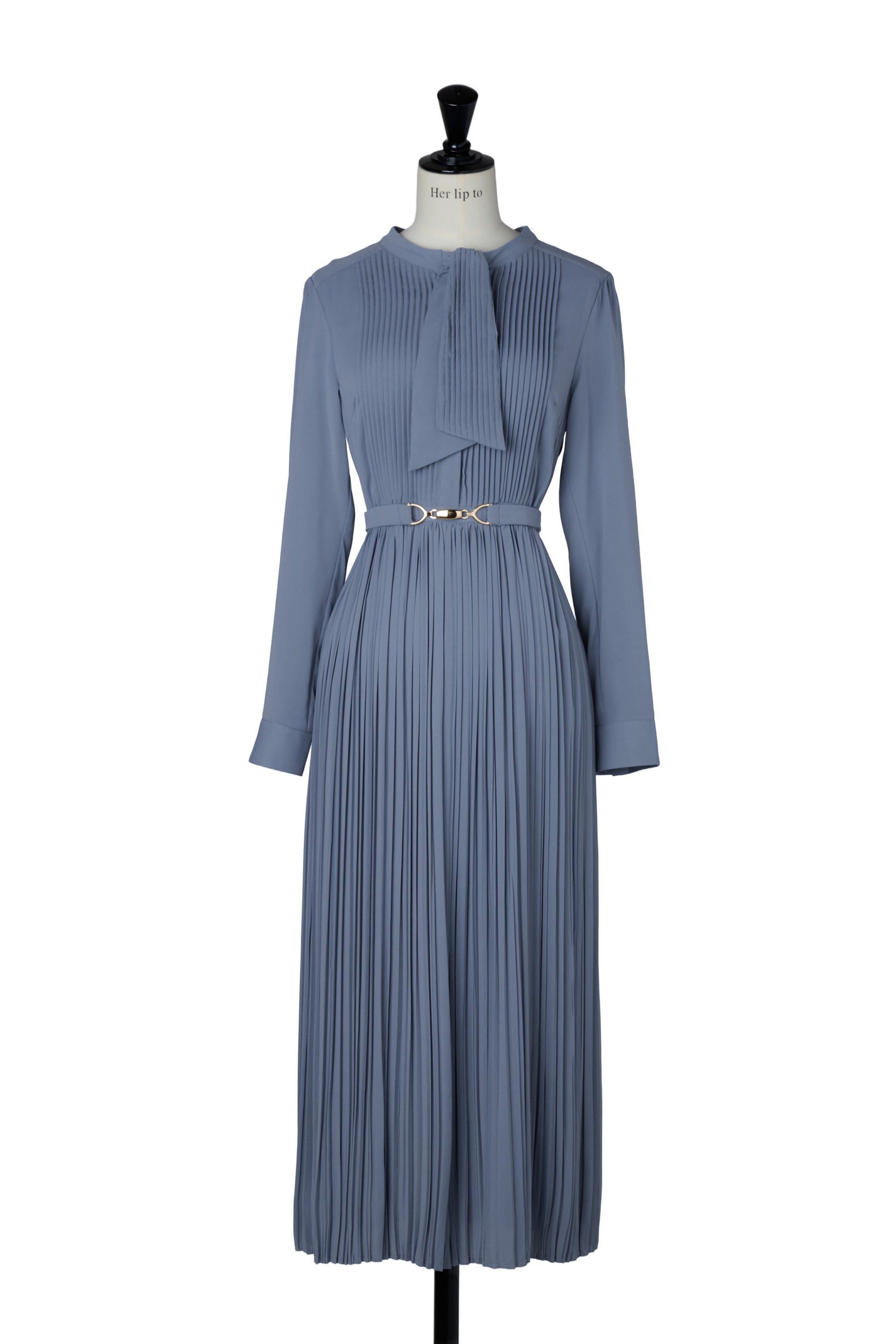 Viola Bow Pleated Dress