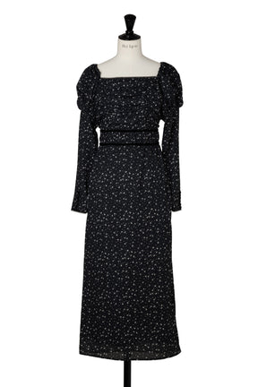 【10月上旬発送】Capucine Bloom Sleeve Chiffon Dress