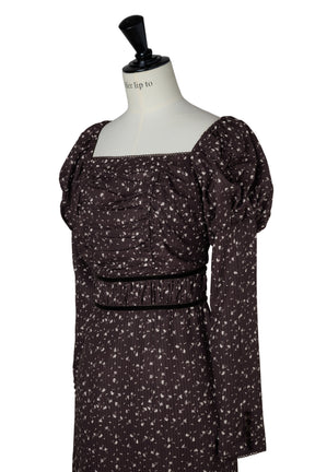 【10月上旬発送】Capucine Bloom Sleeve Chiffon Dress