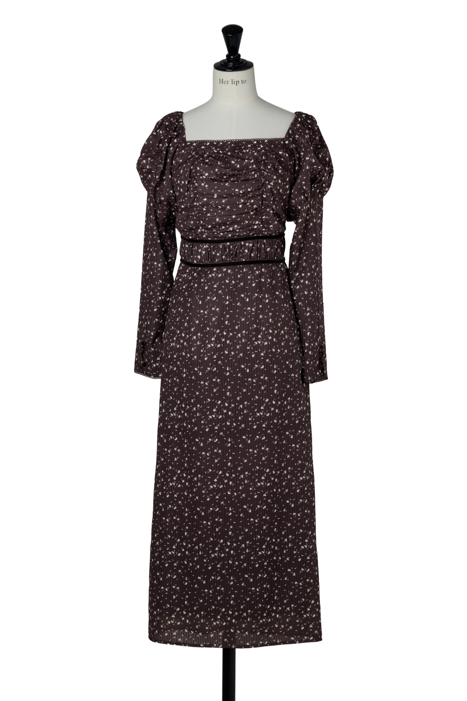 【10月上旬発送】Capucine Bloom Sleeve Chiffon Dress