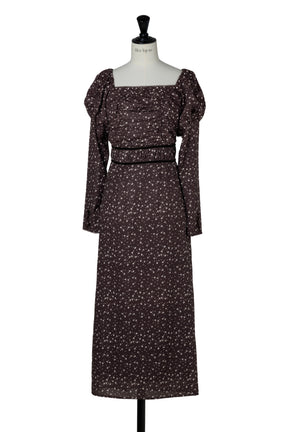 【10月上旬発送】Capucine Bloom Sleeve Chiffon Dress