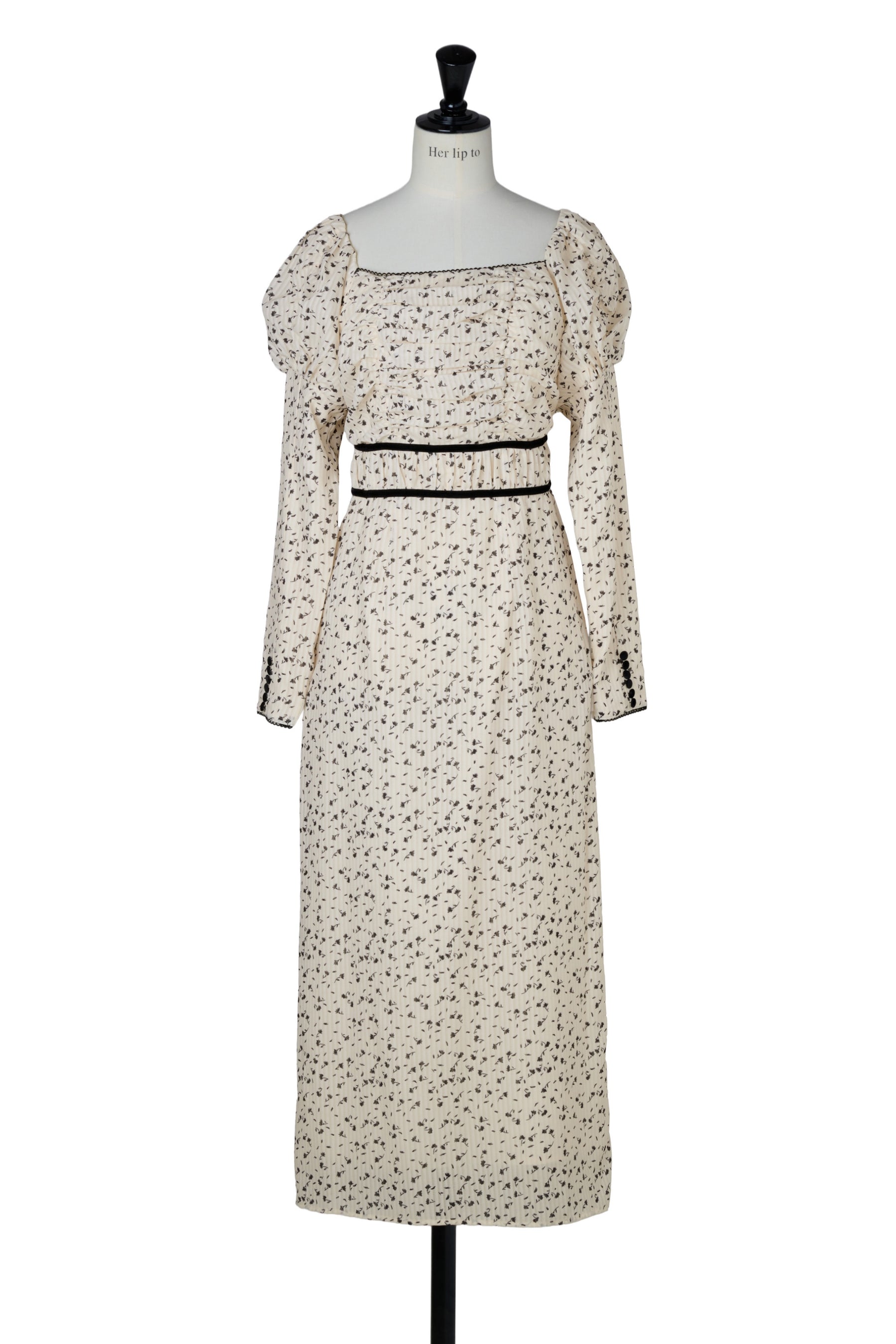 【10月上旬発送】Capucine Bloom Sleeve Chiffon Dress