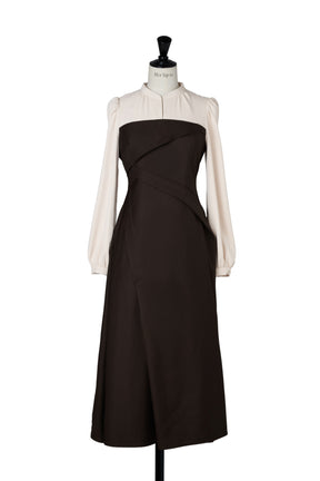 【新色】Bicolor Draped Dress
