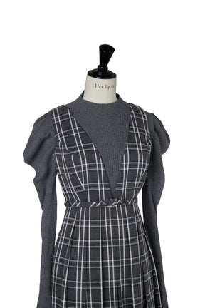 【新色】Classic Plaid Jumper Dress