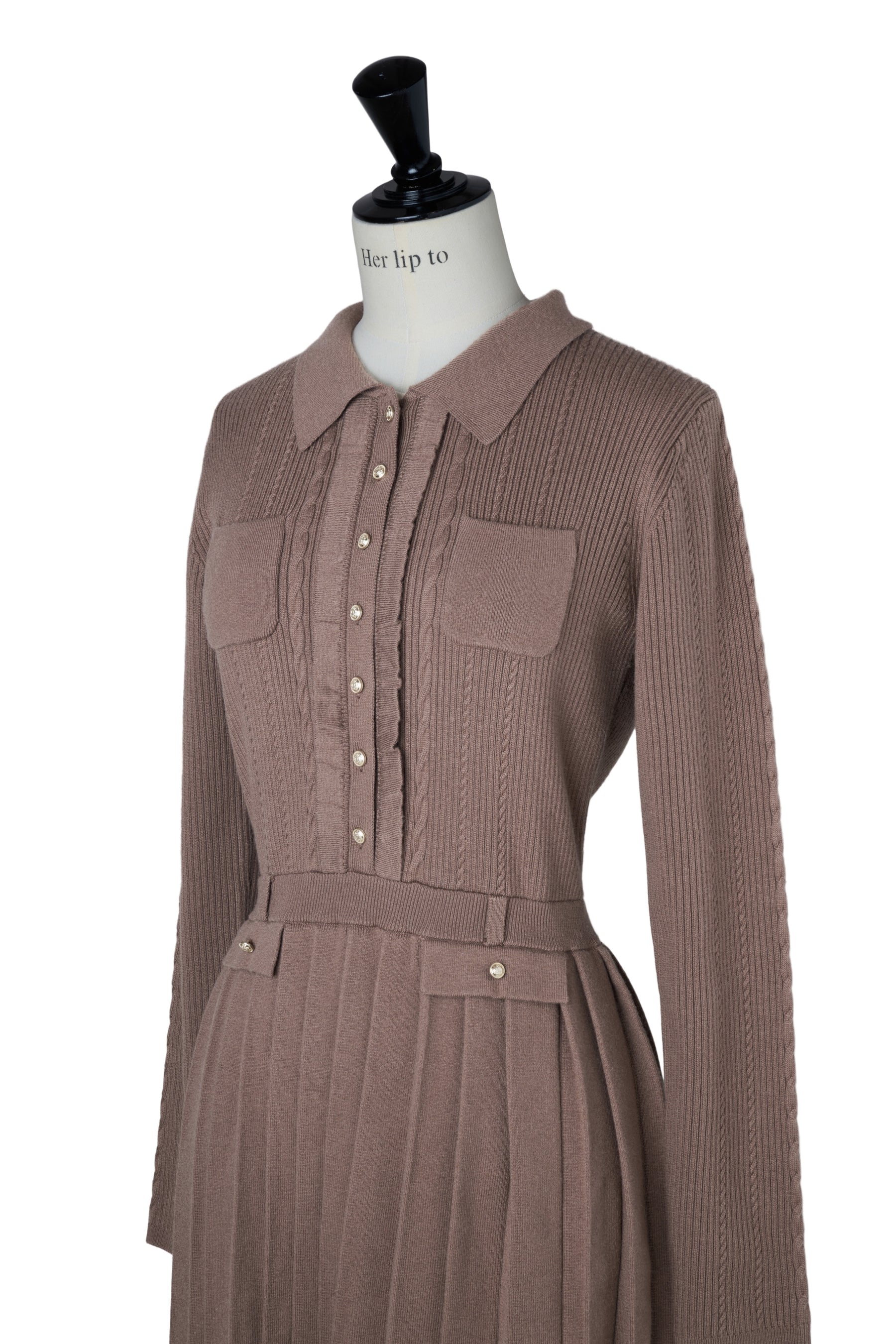 【10月中旬発送】Margot Pleated Knit Mini Dress