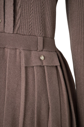 【10月中旬発送】Margot Pleated Knit Mini Dress