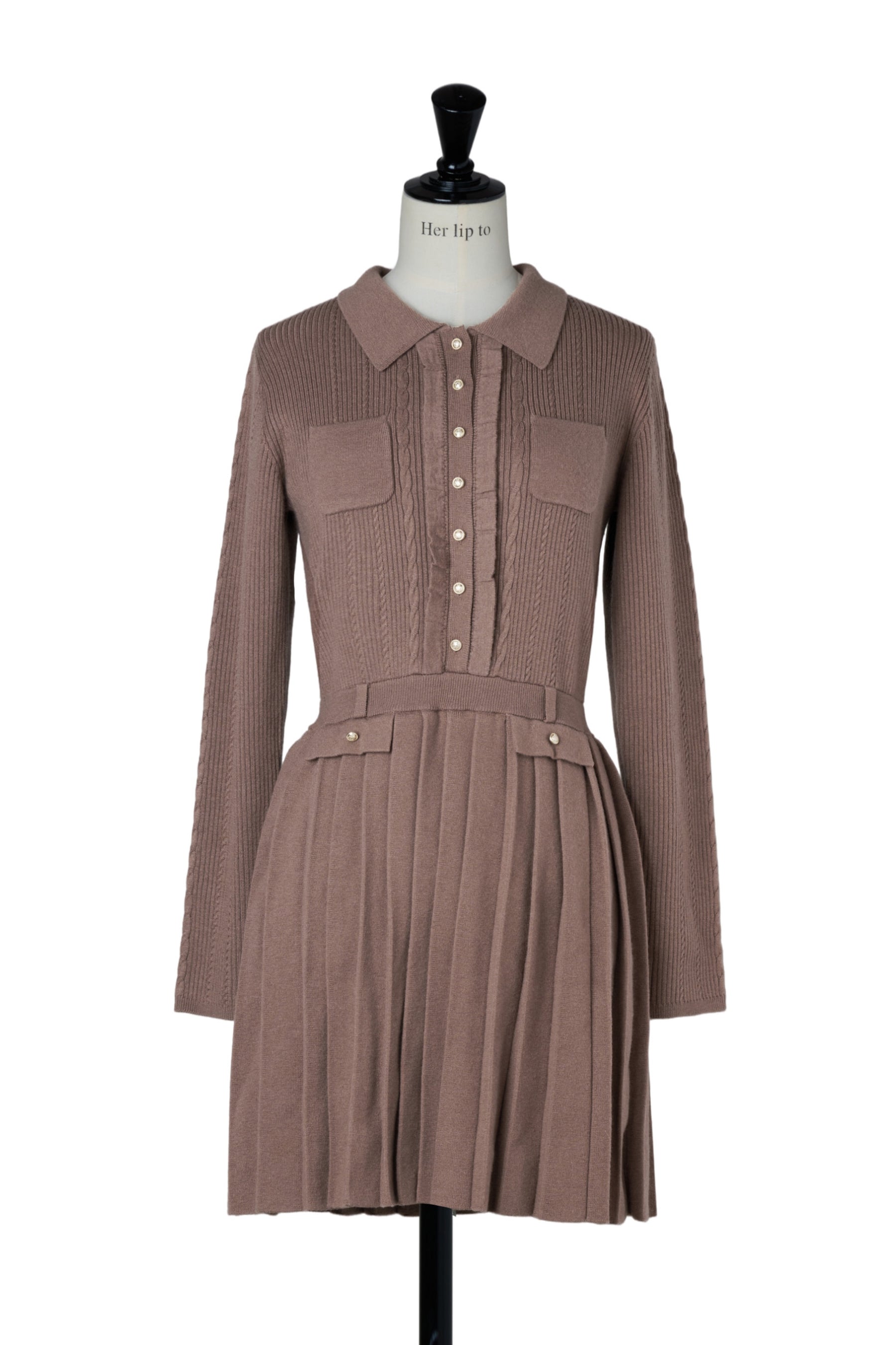 【10月中旬発送】Margot Pleated Knit Mini Dress
