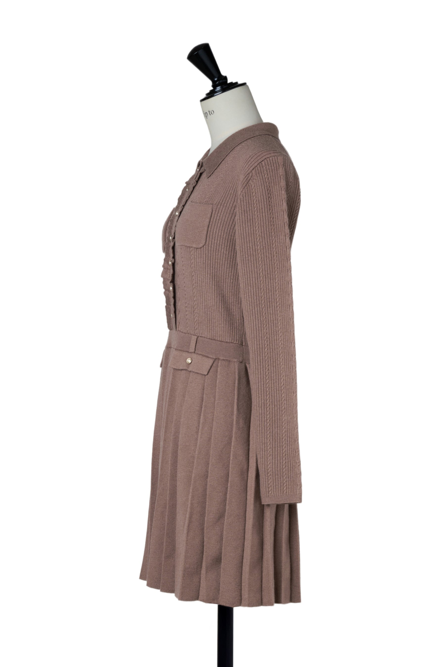 【10月中旬発送】Margot Pleated Knit Mini Dress