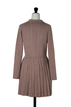 【10月中旬発送】Margot Pleated Knit Mini Dress