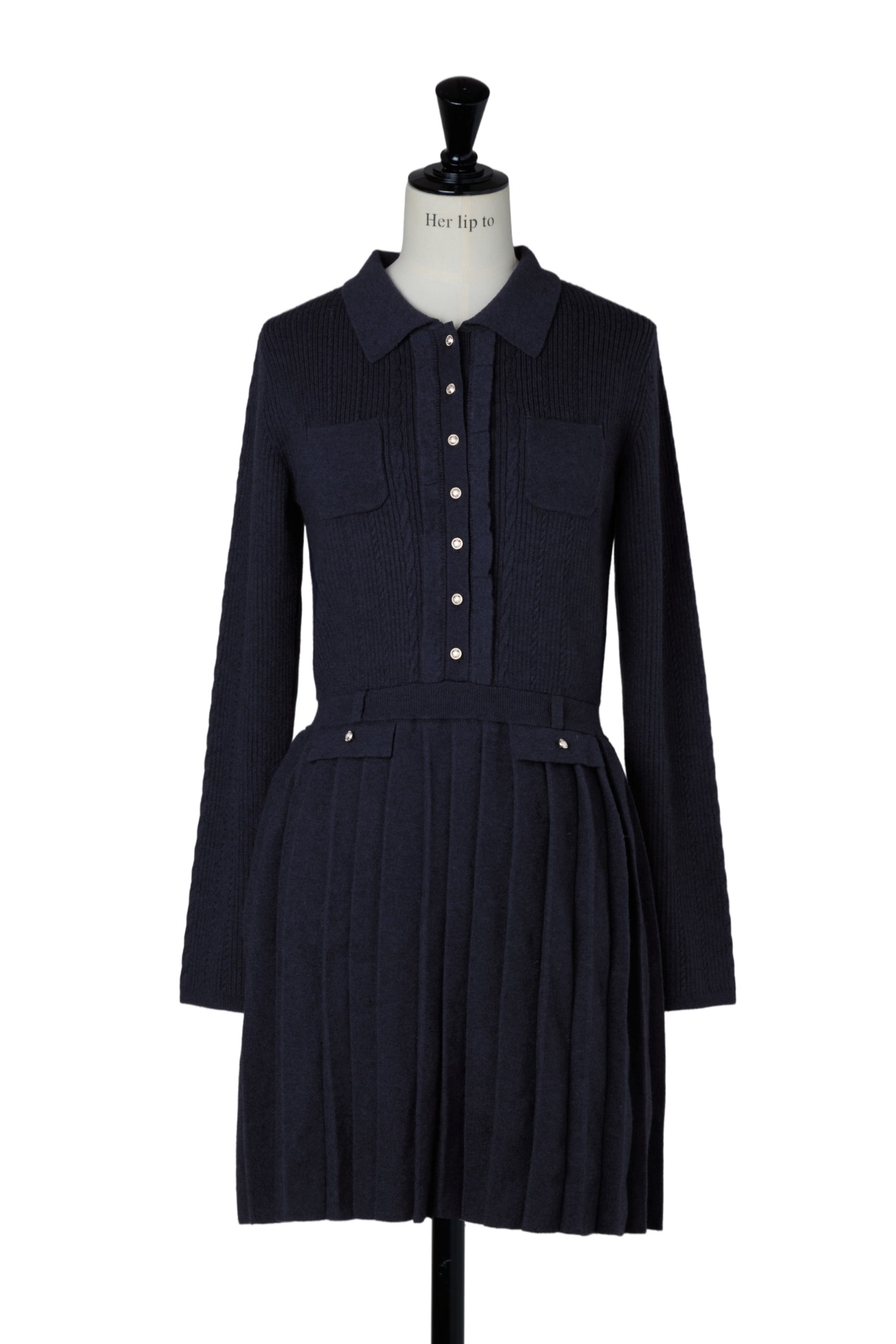【10月中旬発送】Margot Pleated Knit Mini Dress