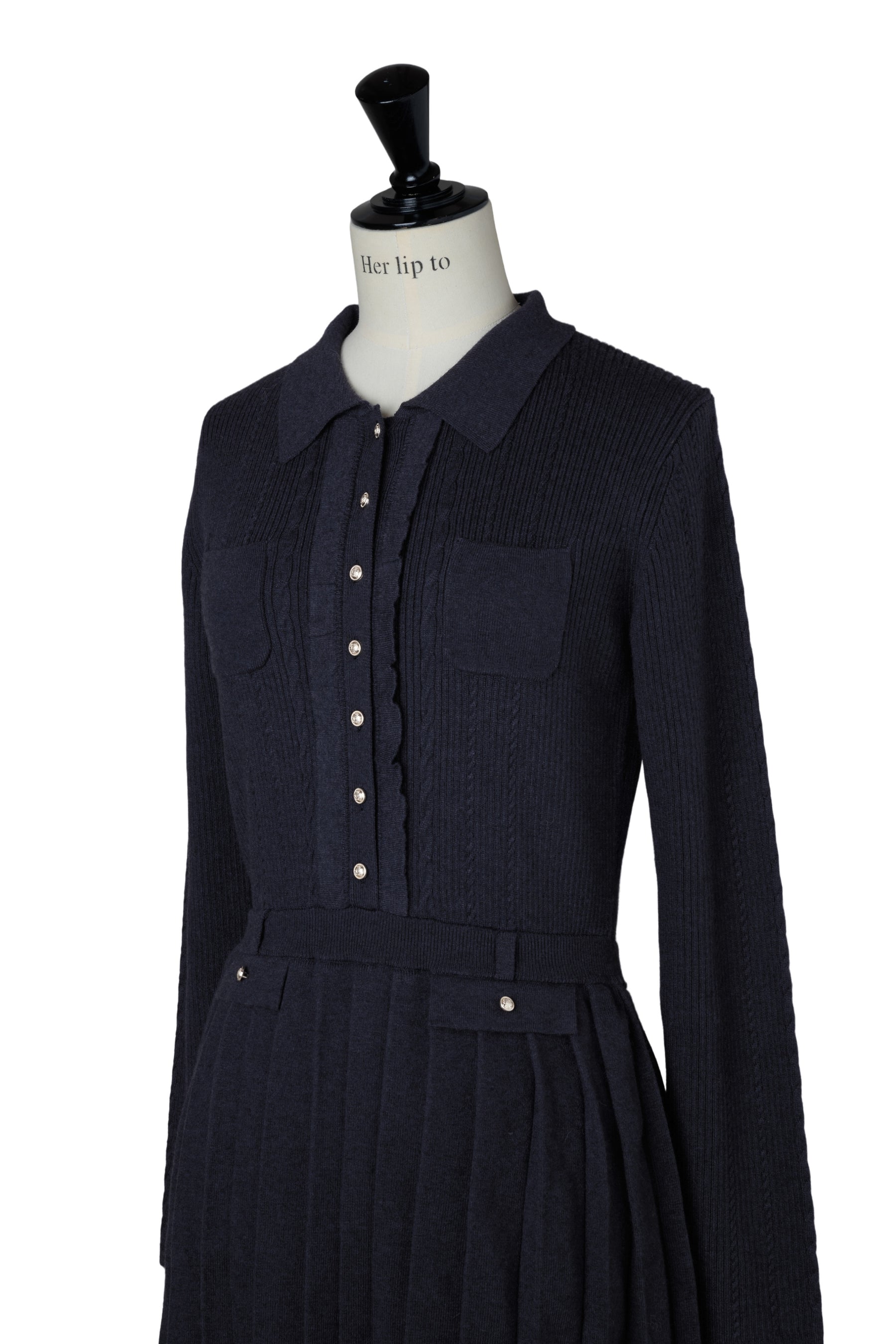 【10月中旬発送】Margot Pleated Knit Mini Dress