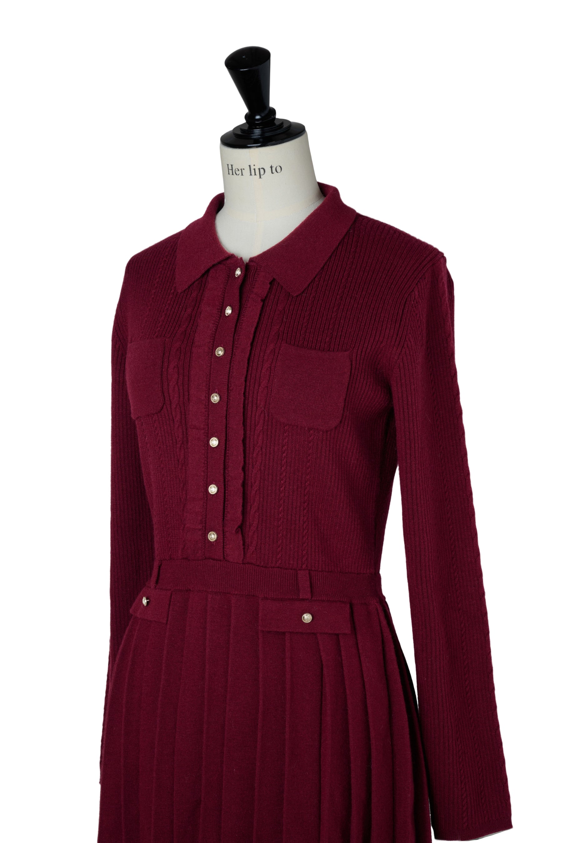 【10月中旬発送】Margot Pleated Knit Mini Dress