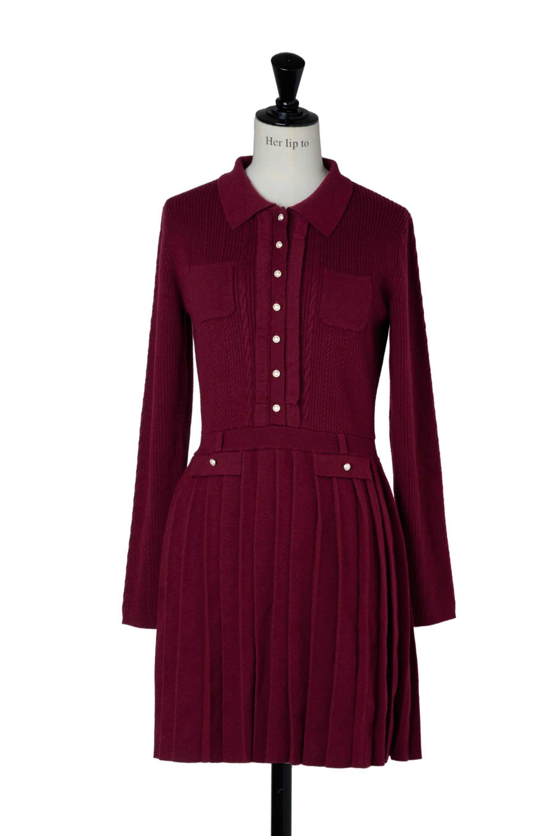 【10月中旬発送】Margot Pleated Knit Mini Dress
