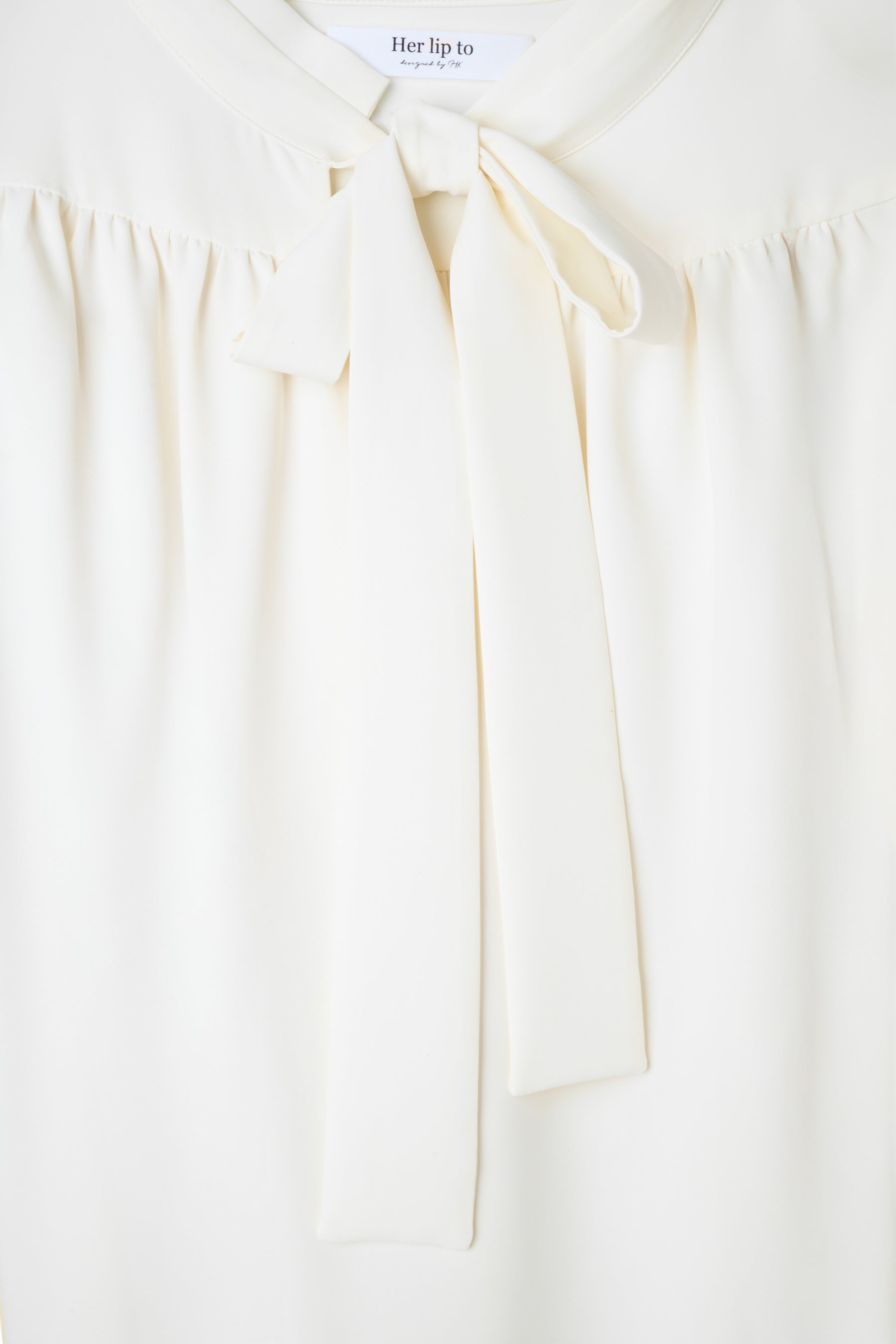 Bow-Tie Twill Blouse