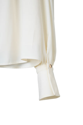 Bow-Tie Twill Blouse