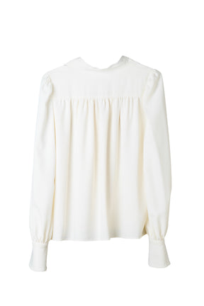Bow-Tie Twill Blouse