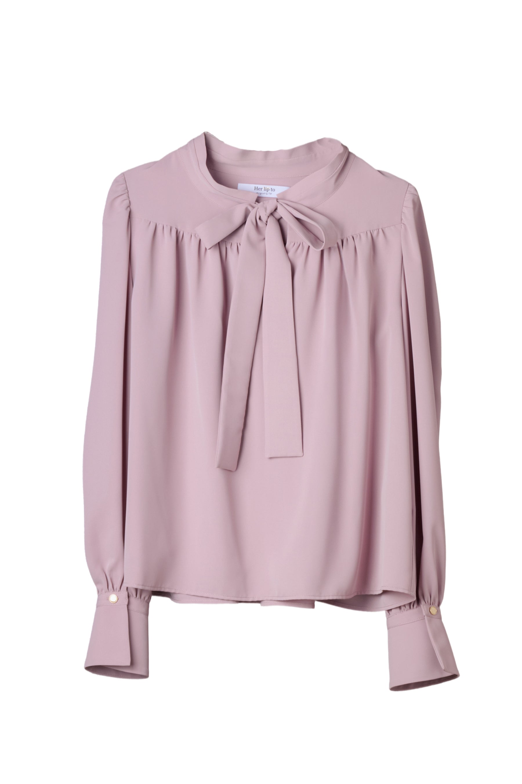 Bow-Tie Twill Blouse