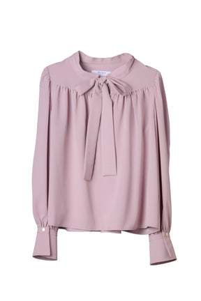 Bow-Tie Twill Blouse