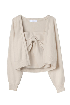 【10月中旬発送】Lydie Ribbon-Tie Knit Ensemble