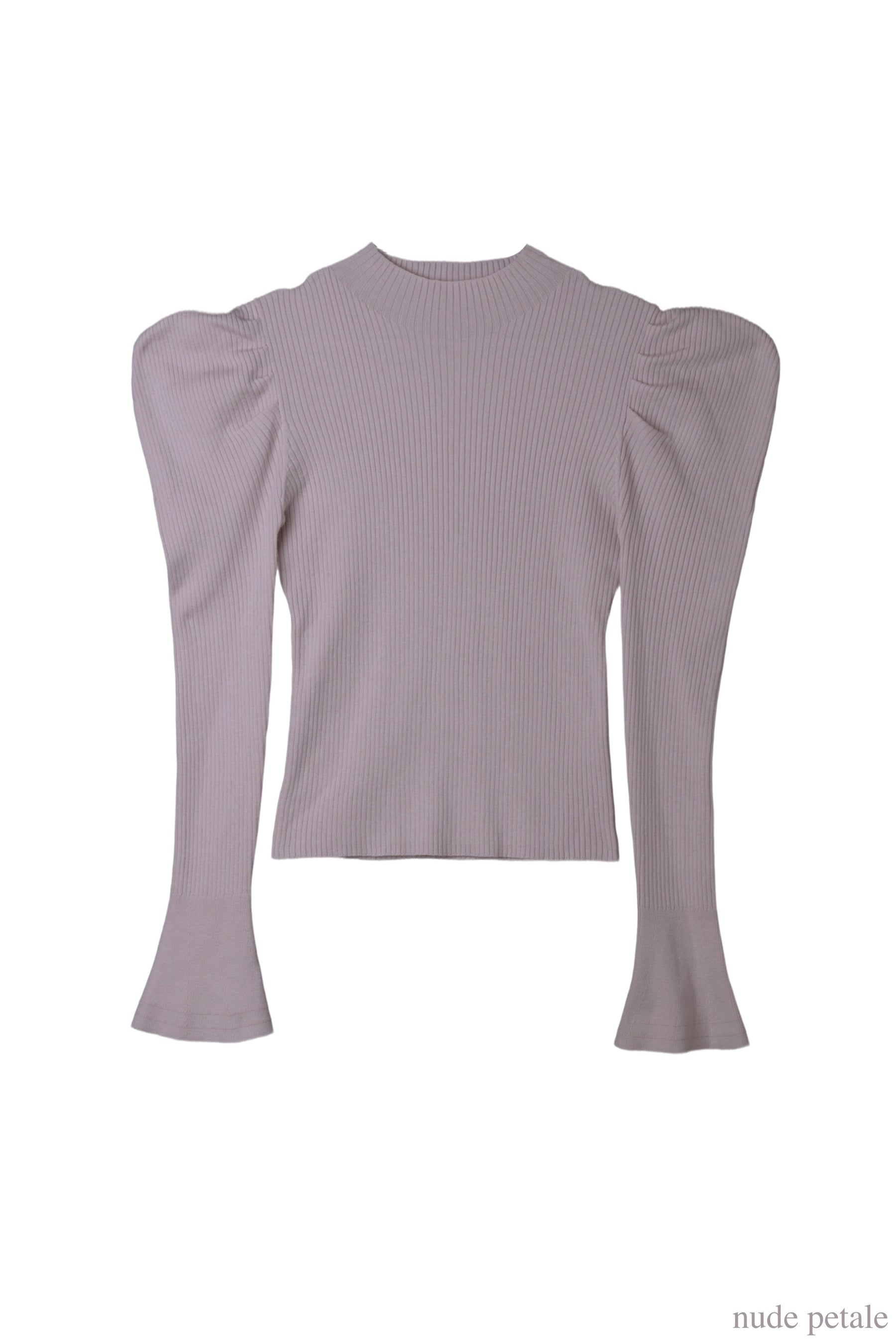 【10月下旬発送】【新色】Volume Sleeve Rib Knit Top