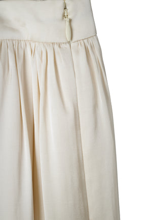 【10月上旬発送】Satin Gathered Flared Long Skirt