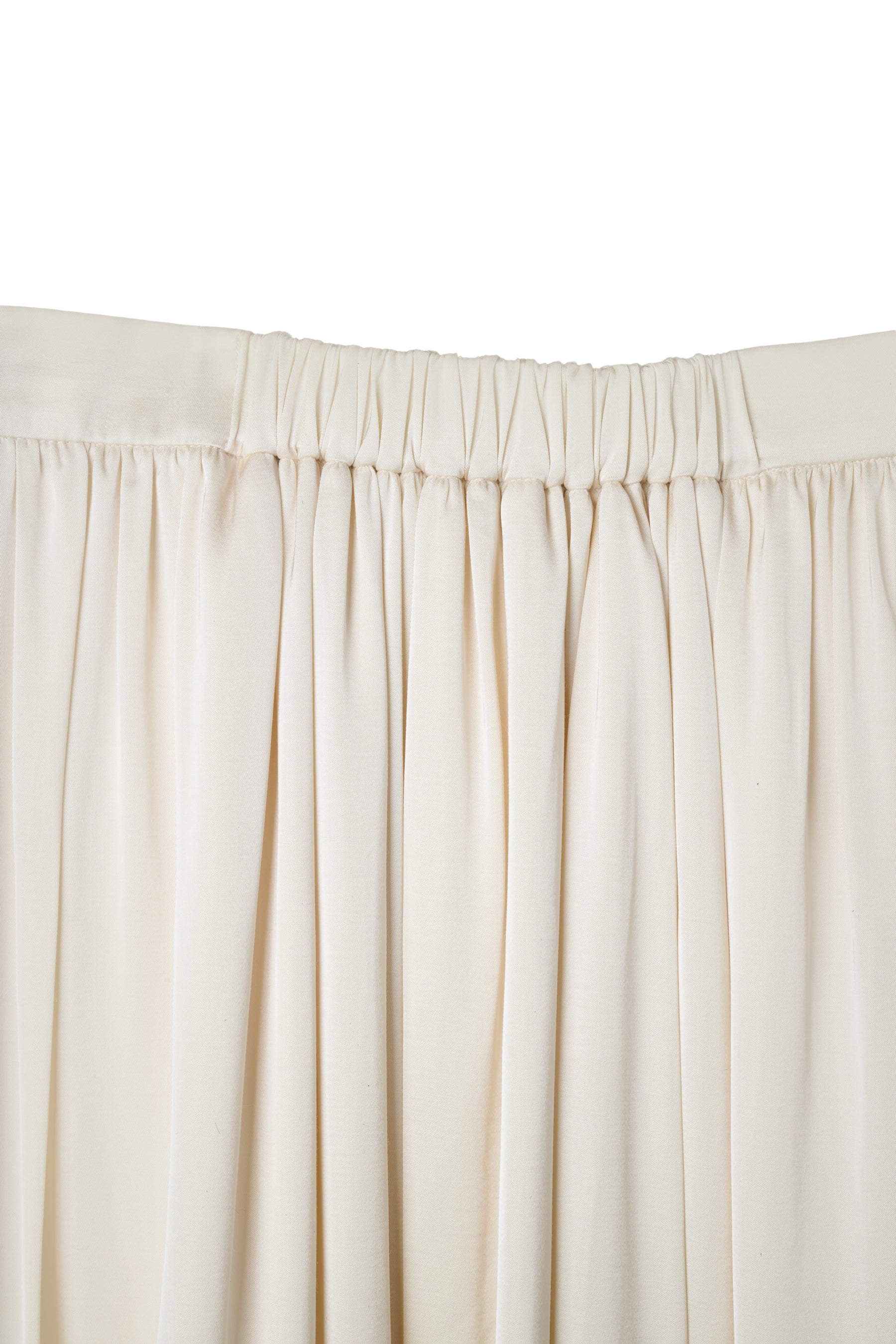 【10月上旬発送】Satin Gathered Flared Long Skirt