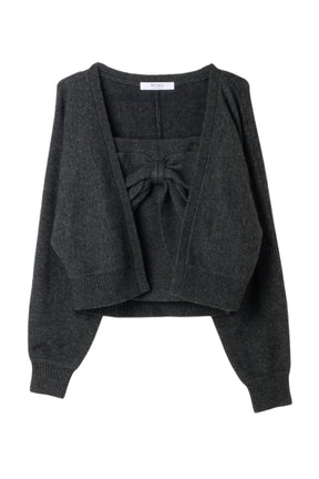 【10月中旬発送】Lydie Ribbon-Tie Knit Ensemble