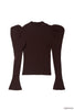 【10月下旬発送】【新色】Volume Sleeve Rib Knit Top