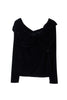 Twisted Gathered Velour Top