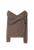 Twisted Gathered Velour Top