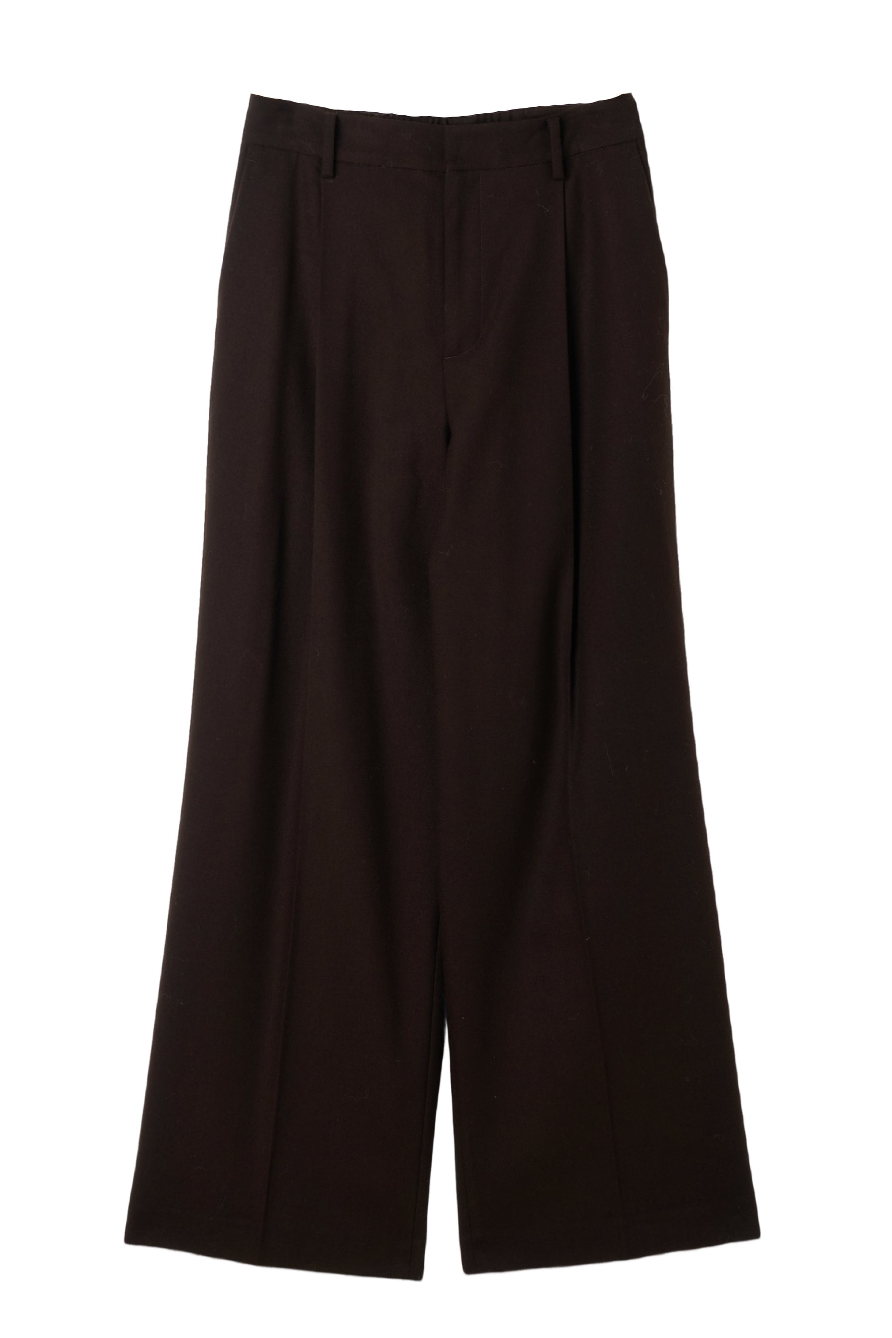 Romy Wool-Blend Tuck Pants