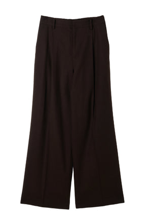 Romy Wool-Blend Tuck Pants