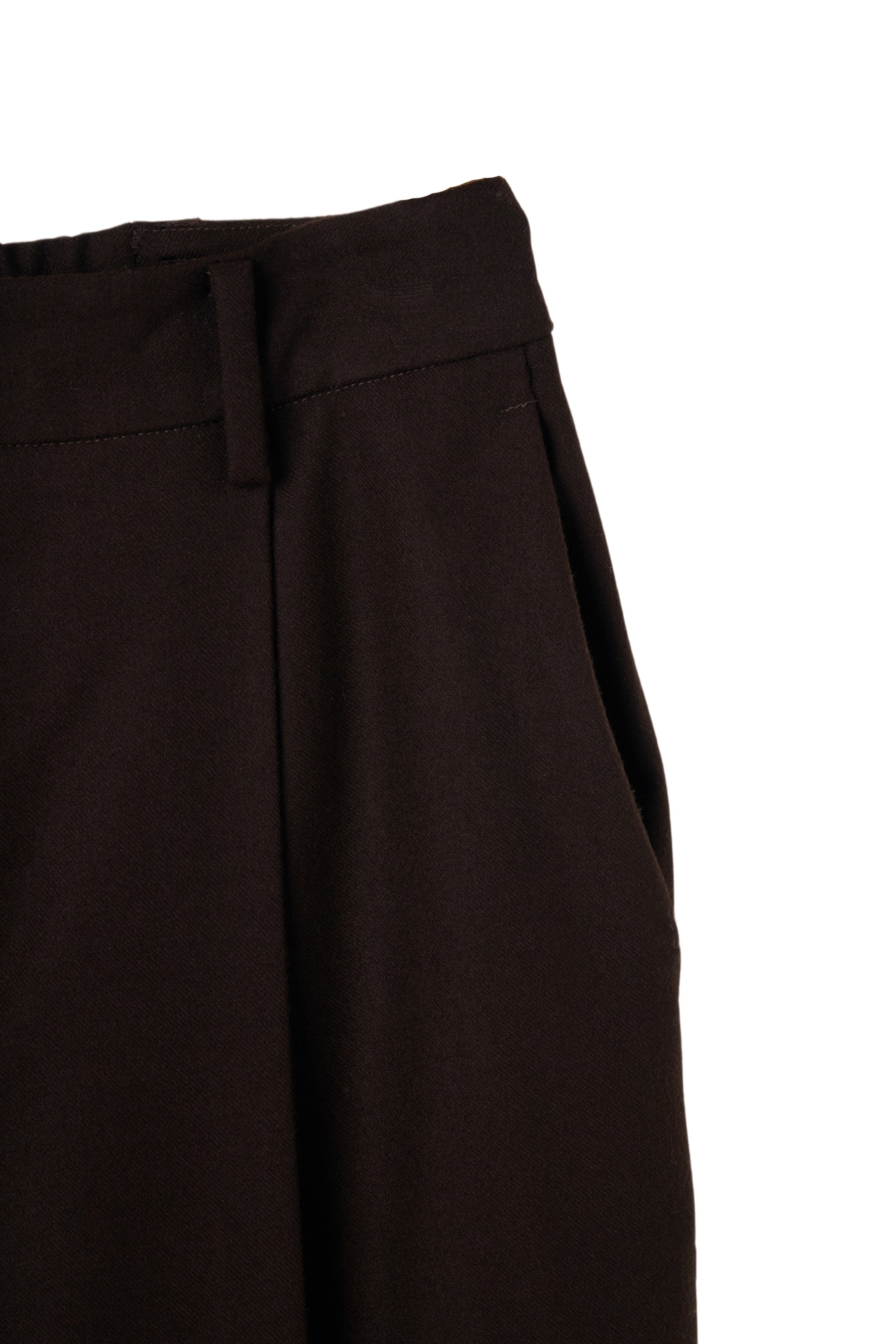 Romy Wool-Blend Tuck Pants