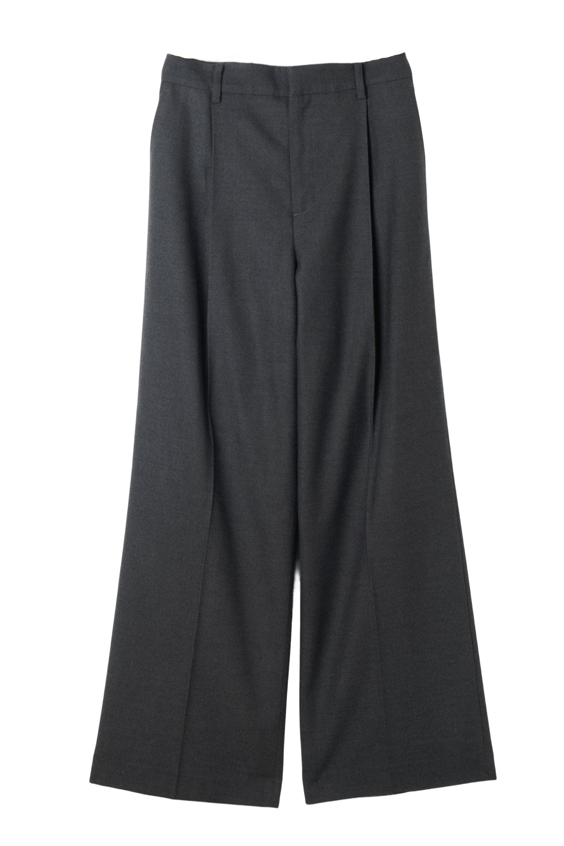 Romy Wool-Blend Tuck Pants